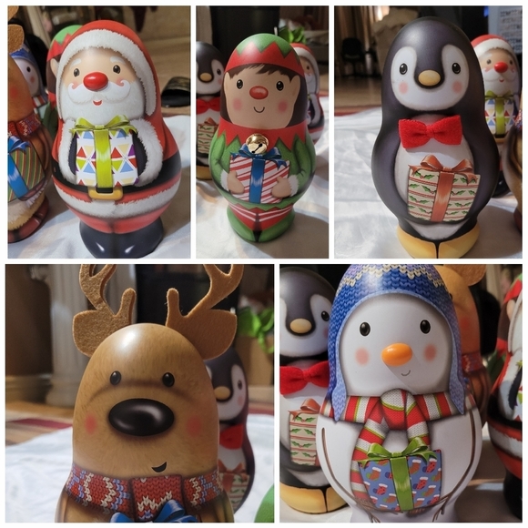 Holiday Fillable Tins Set of 5 - Picture 3 of 13